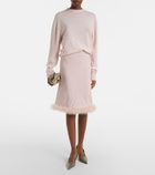 Dorothee Schumacher Soft Vibes feather-trimmed midi skirt
