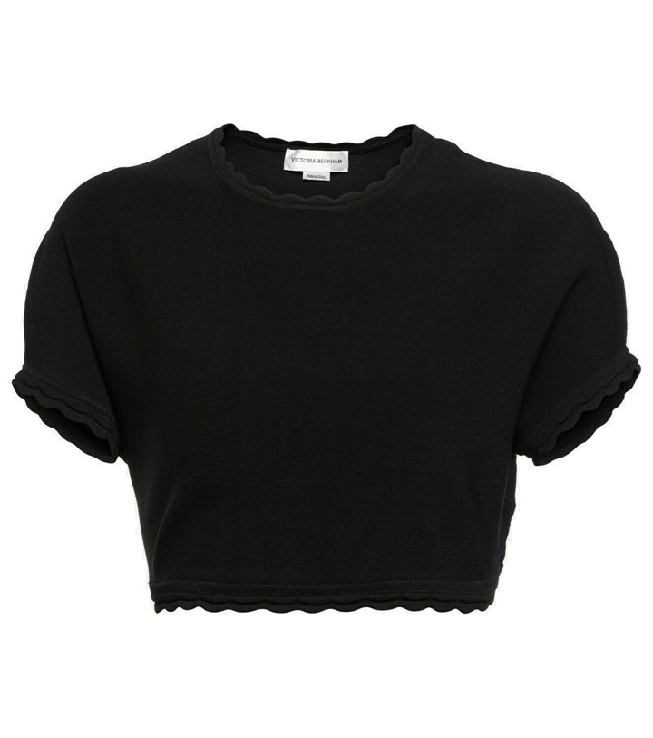 Photo: Victoria Beckham - Scalloped knitted crop top
