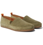 Mulo - Suede Loafers - Green