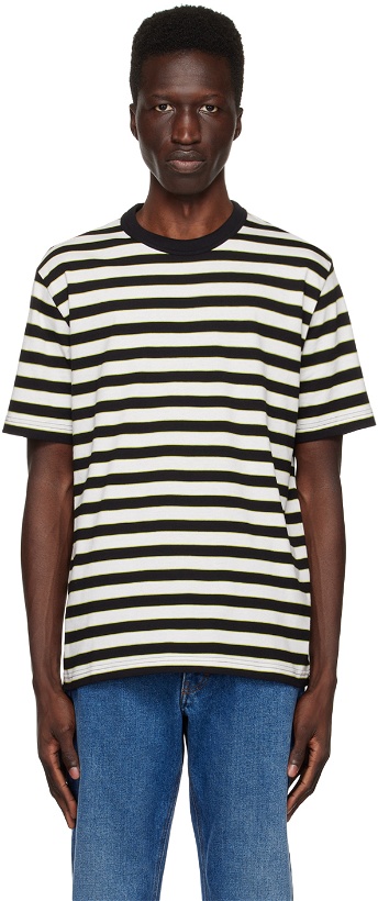 Photo: PS by Paul Smith White & Black Striped T-Shirt