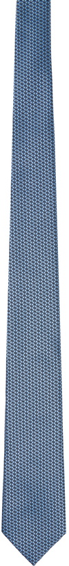 Photo: ZEGNA Black & Blue Jacquard Tie