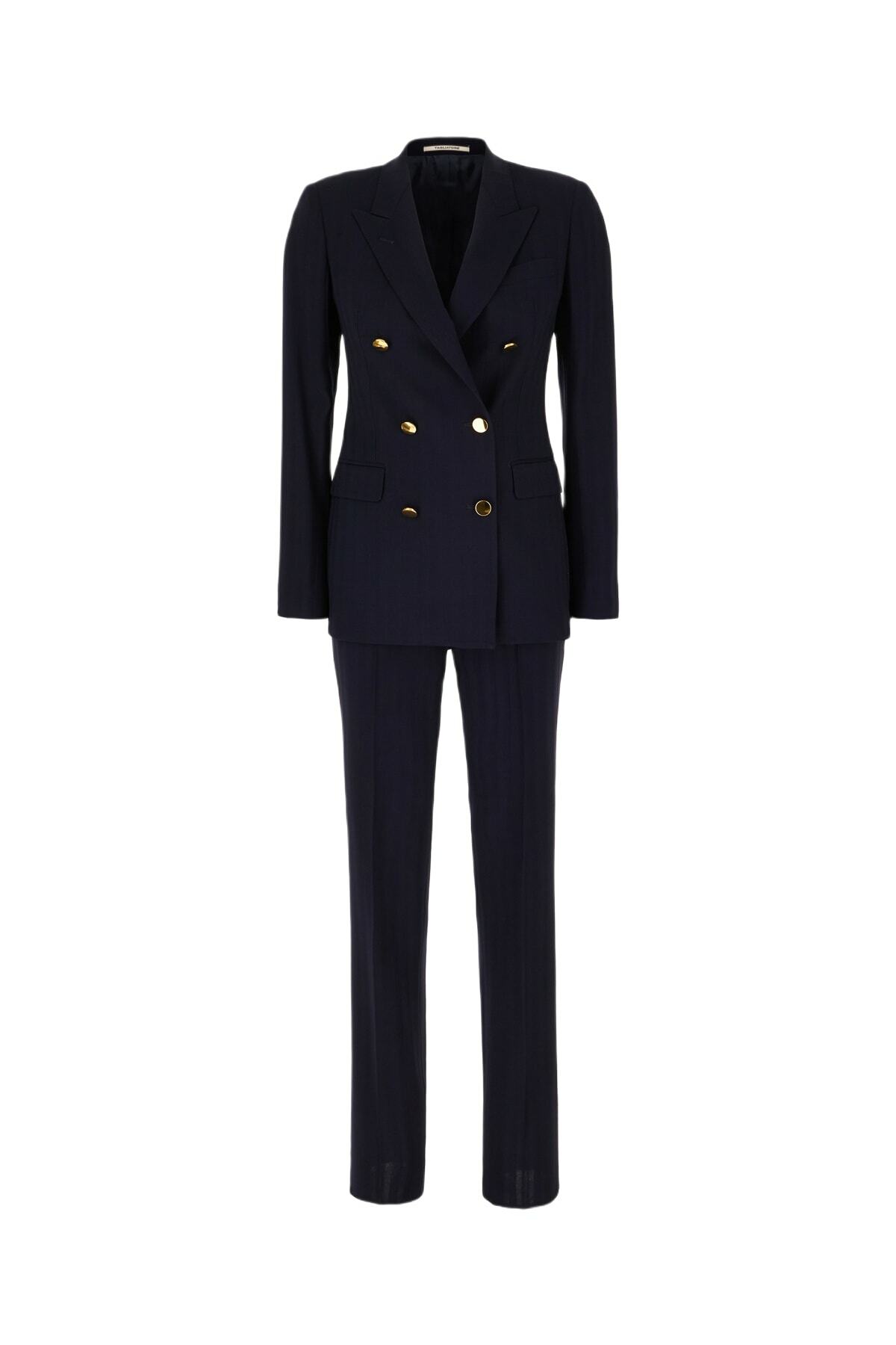 Tagliatore Navy Blue Wool Blend Suit