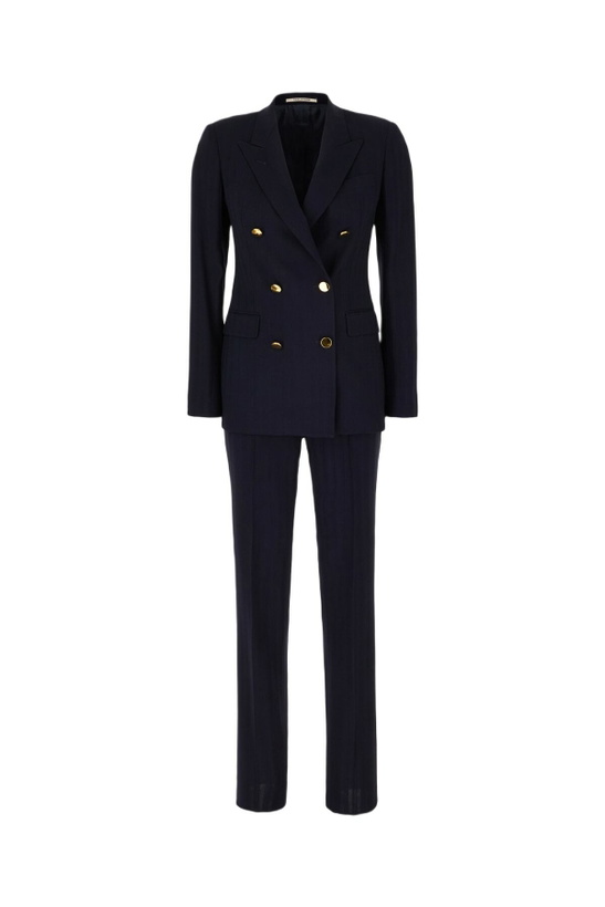 Photo: Tagliatore Navy Blue Wool Blend Suit