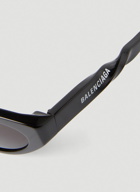 Twisted Arm Sunglasses in Black