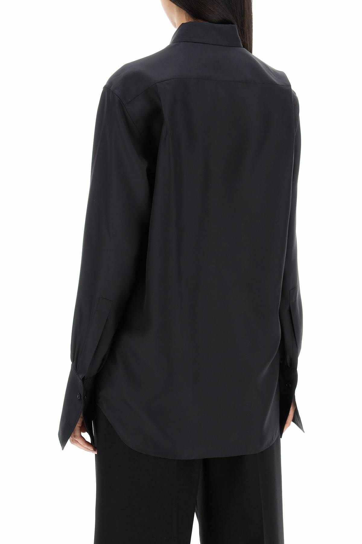 princess polly baby blue dress Burberry: Black & White Striped Cotton Shirt main image 0
