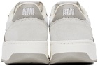 AMI Paris Taupe & White Arcade Sneakers