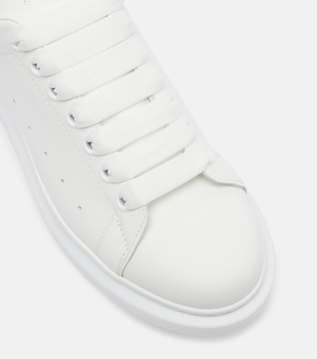 McQueen Oversized embellished leather sneakers