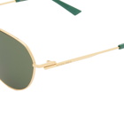 Bottega Veneta Eyewear Bottega Veneta BV1302S Sunglasses in Gold/Green 