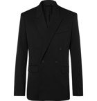 Balenciaga - Double-Breasted Stretch-Virgin Wool Twill Blazer - Black