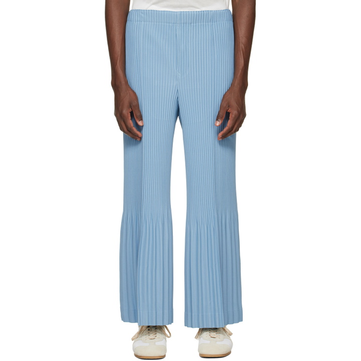 Photo: HOMME PLISSÉ ISSEY MIYAKE Blue Pleats Bottoms 1 Trousers