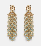 Marina B Pampilles 18kt gold drop earrings with diamonds and zircons