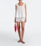 Posse Harriet embroidered cotton poplin shorts