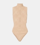 Victoria Beckham Sheer high-neck lace bodysuit
