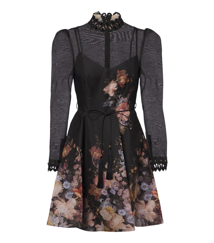 Photo: Zimmermann Valiant floral linen and silk minidress