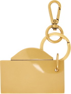 AMI Paris Gold Street Plate Keychain