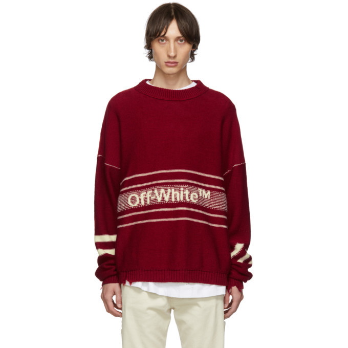 Photo: Off-White SSENSE Exclusive Red Logo Sweater