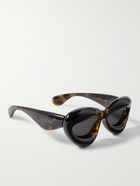 LOEWE - Injected Round-Frame Tortoiseshell Acetate Sunglasses