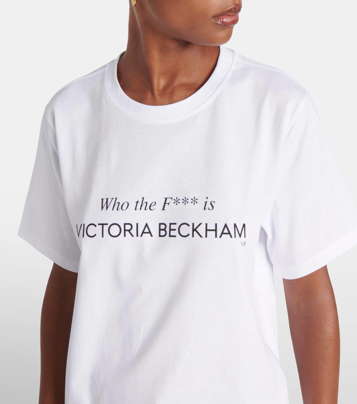 Victoria Beckham Slogan cotton-jersey T-shirt Victoria Beckham
