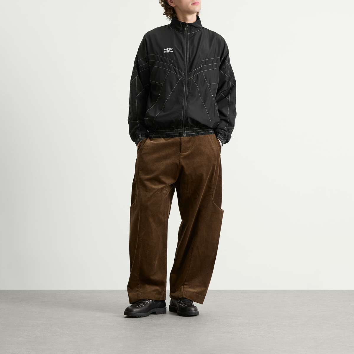 Umbro Men's Relaxed Track Jacket in Black