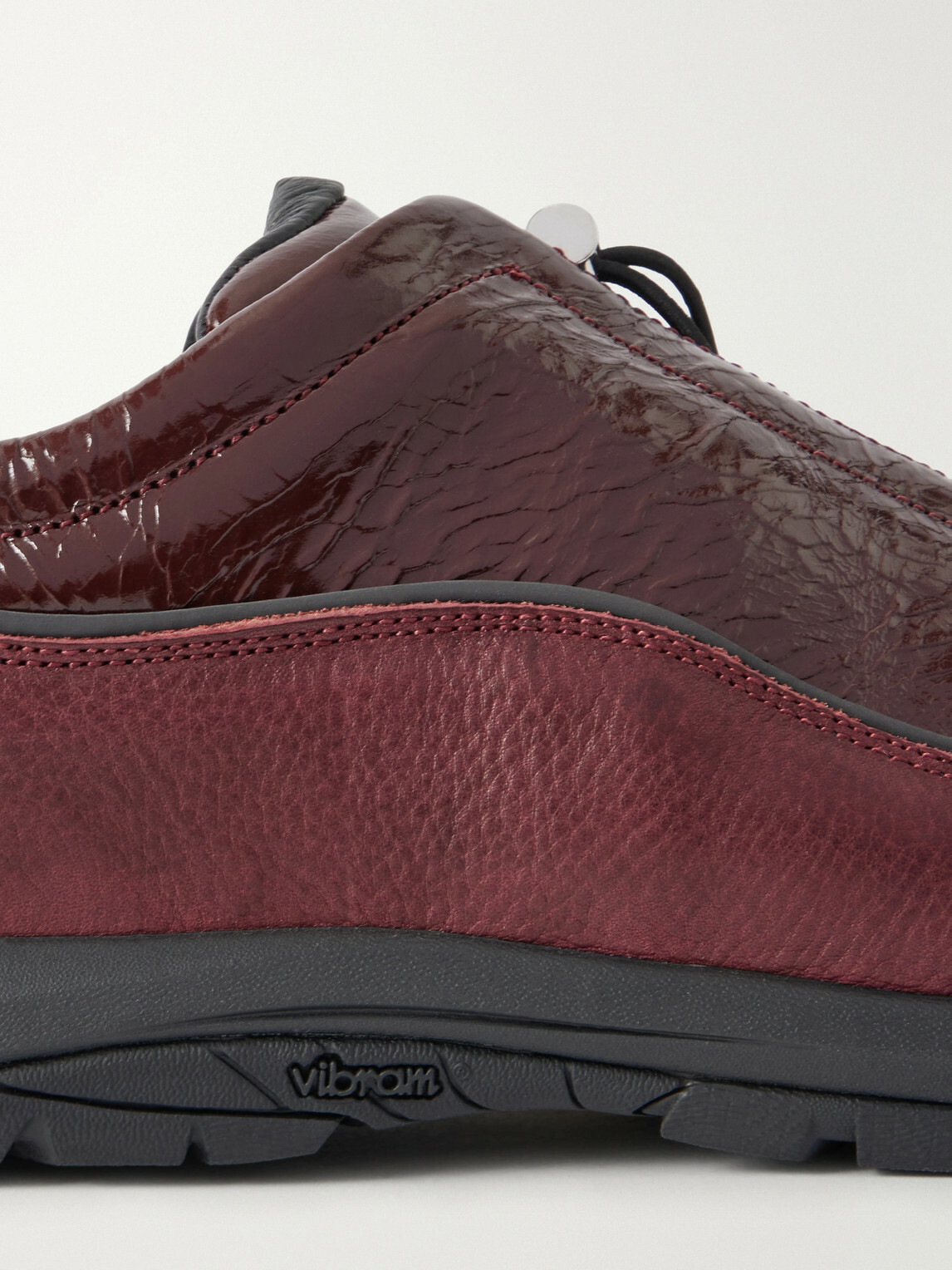 Diemme - Licata Textured-Leather Sneakers - Burgundy