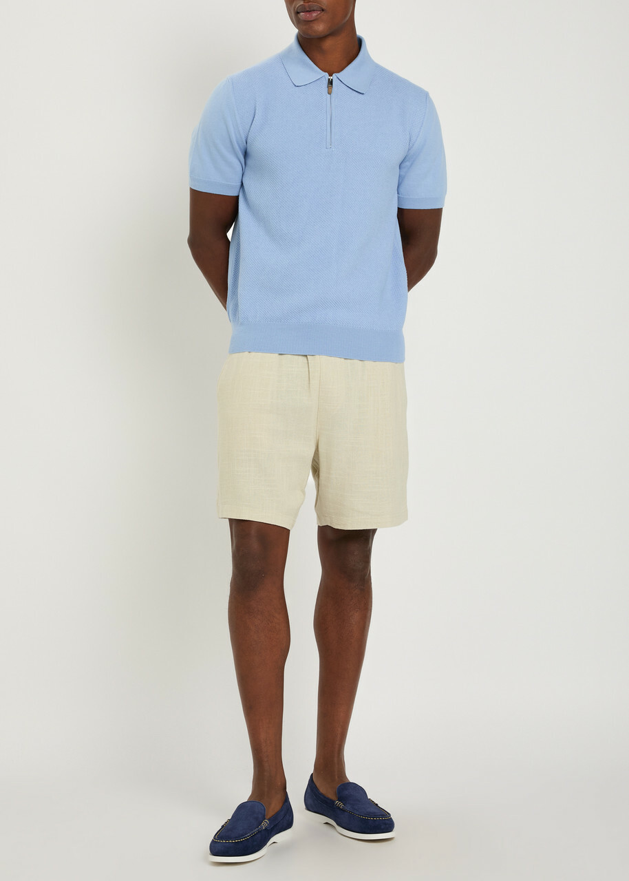 Paige Elijah Woven Shorts Cream