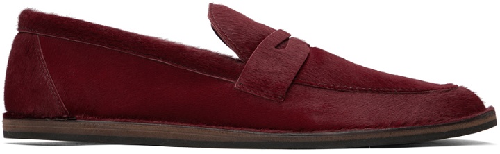 Photo: The Row Burgundy Cary Loafers