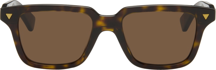 Photo: Bottega Veneta Brown Square Sunglasses