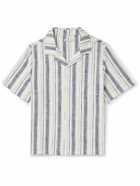 Onia - Vacation Camp-Collar Striped Cotton Shirt - Blue