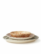 The Conran Shop - Set of Three Paint-Splattered Ceramic Plates