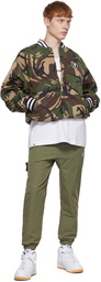 AAPE by A Bathing Ape Black Nylon Reversible Bomber Jacket