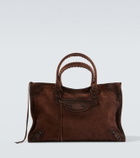 Balenciaga Le City Large suede tote bag