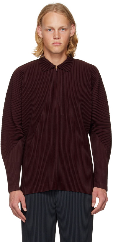 Photo: Homme Plissé Issey Miyake Burgundy Monthly Color November Polo