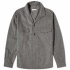 s.k manor hill Men's Park Overshirt in Grey Wool
