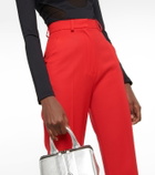 David Koma High-rise flared virgin wool pants
