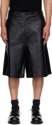 LE17SEPTEMBRE Black Bermuda Faux-Leather Shorts