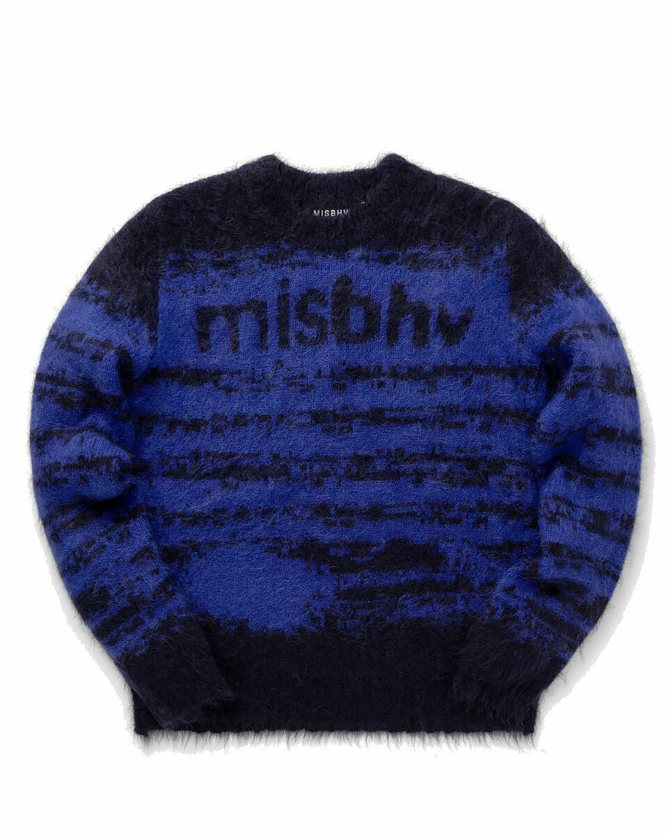 Photo: Misbhv Brushed Mohair Knit Black/Blue - Mens - Pullovers