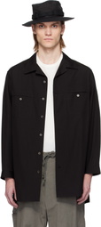 Y's For Men Black Open Collar Shirt