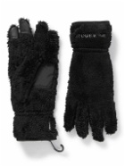 And Wander - High Loft Logo-Embroidered Polartec Fleece Gloves - Black