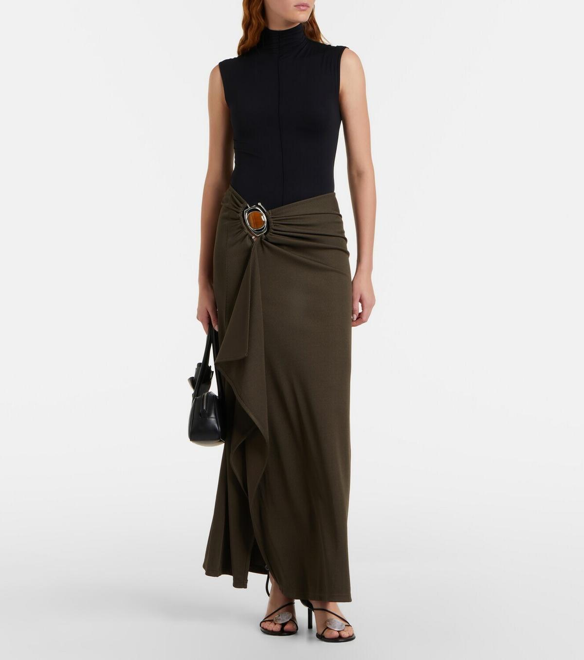 Christopher Esber Occhio embellished jersey maxi skirt