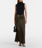 Christopher Esber Occhio embellished jersey maxi skirt
