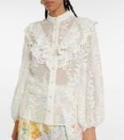 Zimmermann - Floral cotton and silk blouse
