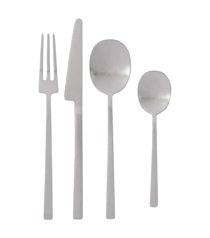 Photo: 101 Copenhagen Kogei 24-piece brushed steel flatware set