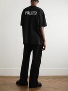 VETEMENTS - Poilzei Printed Cotton-Jersey T-Shirt - Black