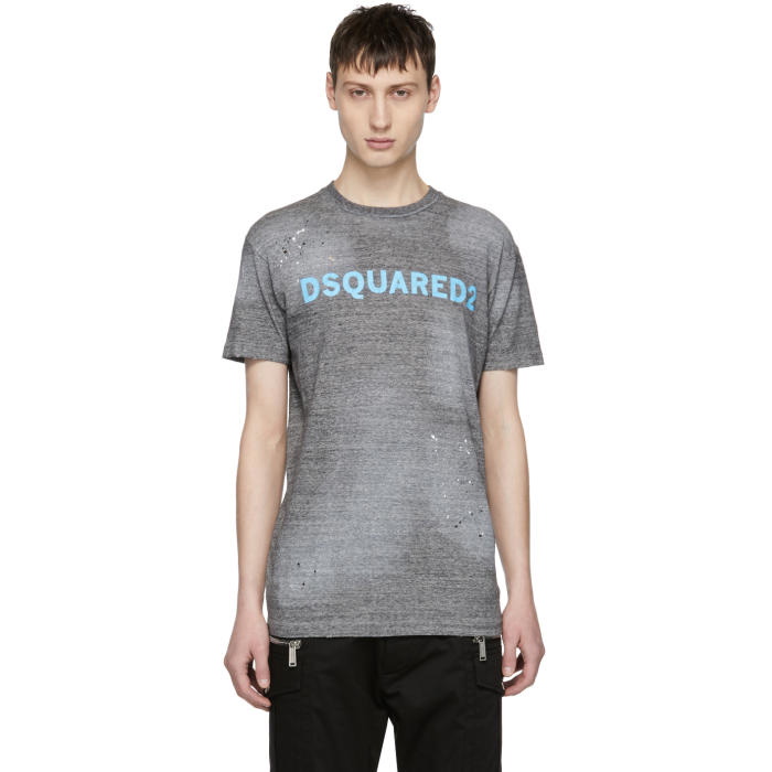 Photo: Dsquared2 Grey High Casual T-Shirt 