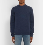 Mr P. - Shetland Virgin Wool Sweater - Men - Navy