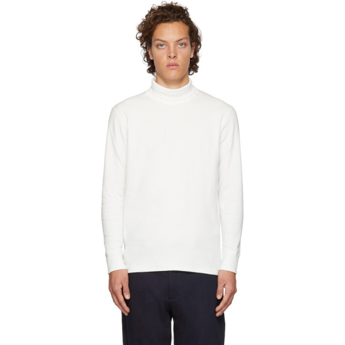 Photo: Blue Blue Japan White Slub Cotton Turtleneck