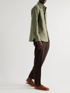 Séfr - Millie Striped Wool-Blend Overshirt - Green