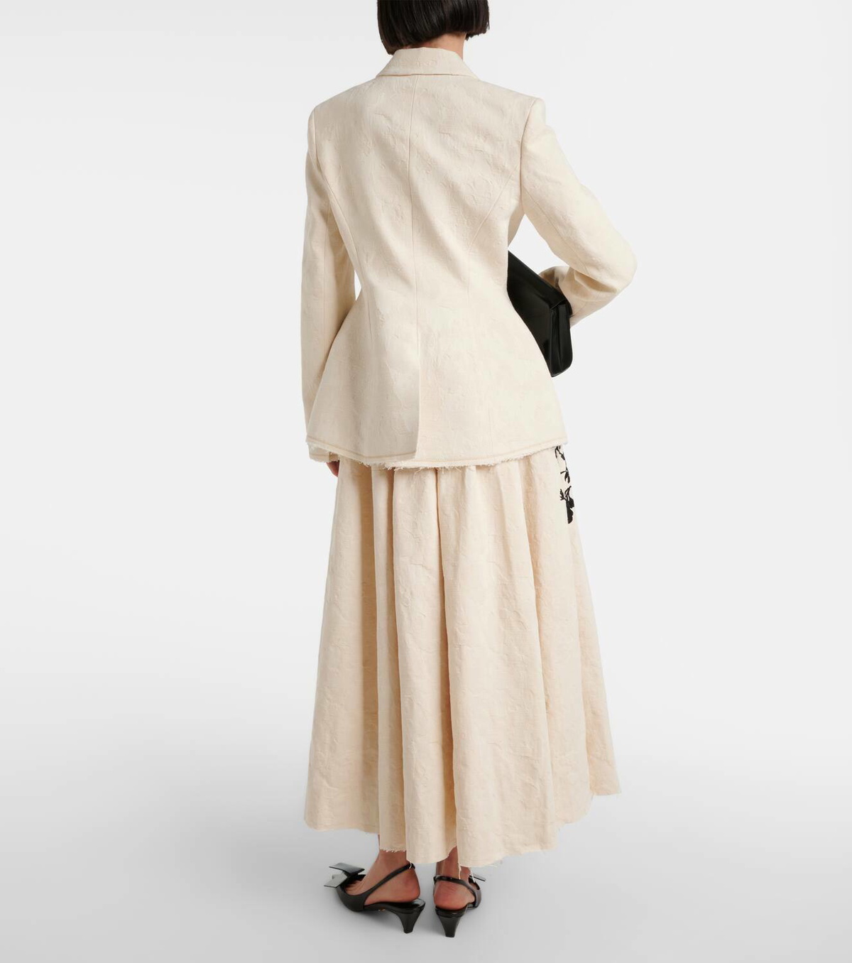 Erdem Embroidered cotton jacquard blazer Erdem