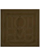Toteme Logo-monogrammed Silk Scarf - Moca - One Size
