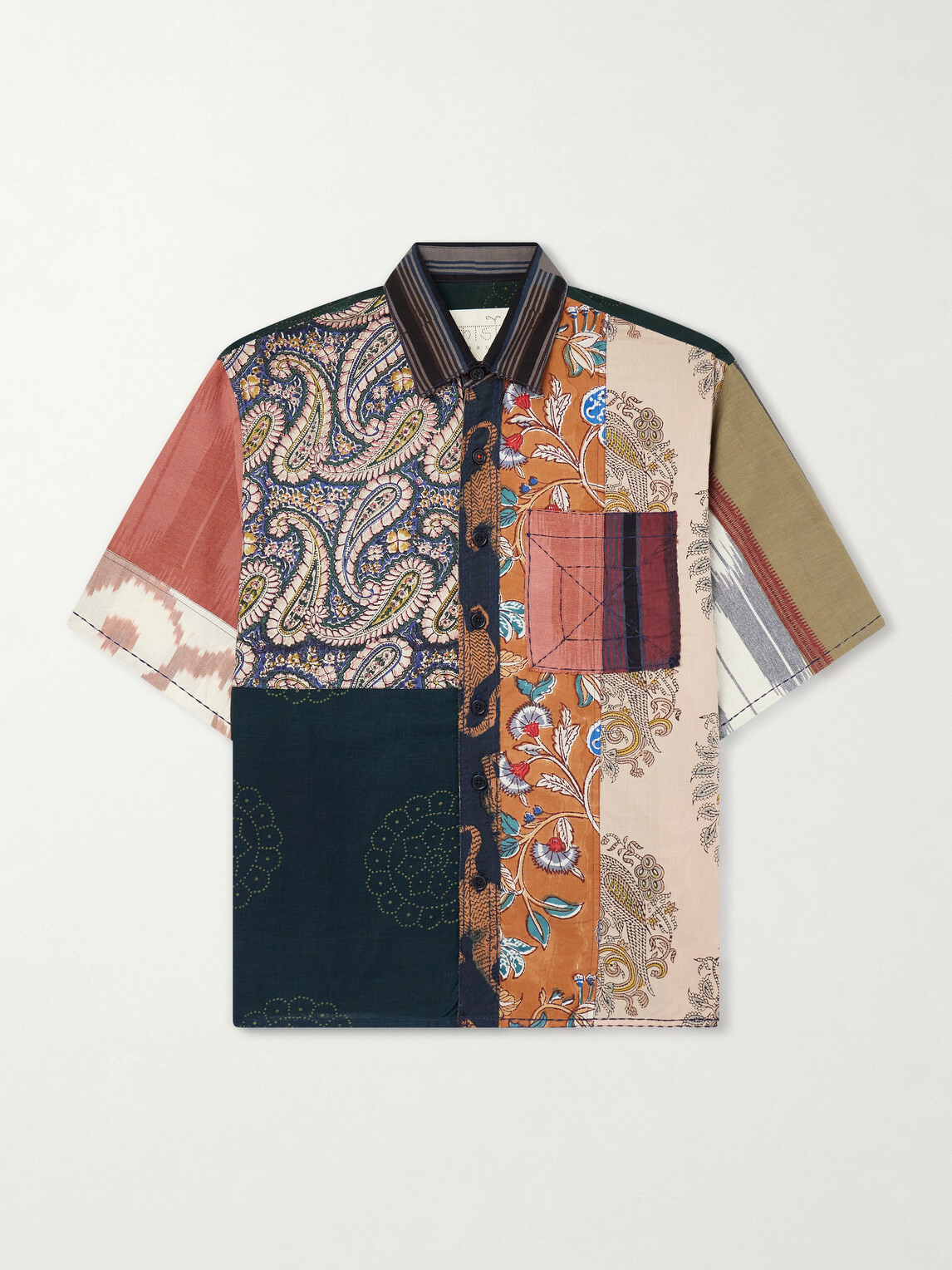 Kardo - Yuto Patchwork Cotton Shirt - Multi